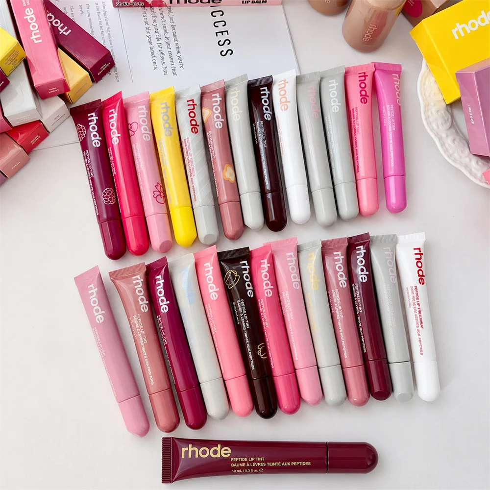 Popular RHODE Mulit Color Ribbon PBJ Lemontini Lip Gloss Non-Fading Waterproof Blusher Moisturizing Shimmer Makeup Lip Stick