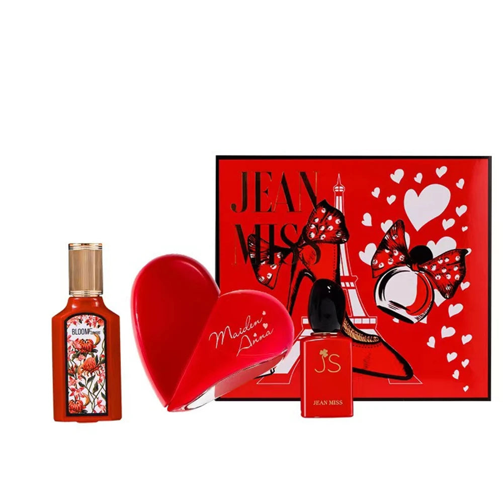 Women’s Perfume Gift Set – 3pcs Floral Collection with Long-Lasting Soft Elegant Fragrances
