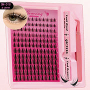 QIUNING Lash Clusters Manga Lash Clusters Kit Clear Fairy Eyelash Clusters Wet-Look Spiky Anime Lashes Individual Lashes BOND