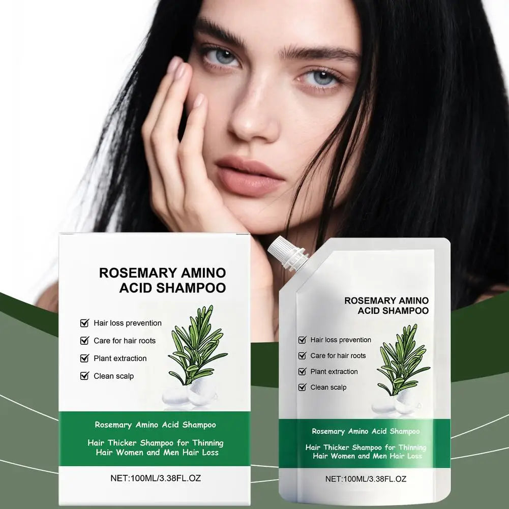 Organic Rosemary Hair Growth Shampoo Thickening Hydrolyzed Keratin Dry Frizzy Damaged Repair Moisturizing Scalp Cleaning Shampoo
