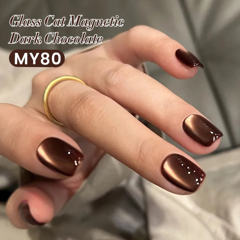 BORN PRETTY 10ml Rose Gold Cat Magnetic Gel Polish Pink Orange Soak Off UV LED Varnis Semi Permanent for Nail Art Design at Home