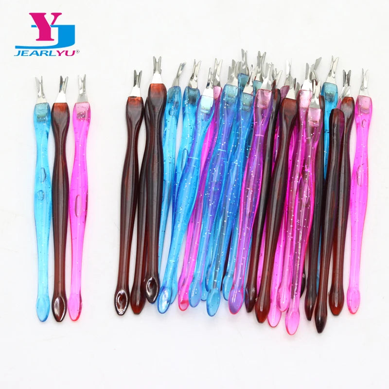 50/100 Pcs/Bag Scrape Dead Skin Push Fork Pedicure Nails Tools Cuticle Remover  V-shaped Sharp Trim Barbs and Exfoliate Manicure