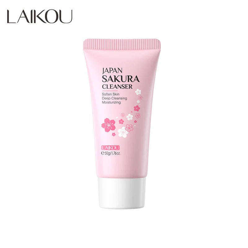 LAIKOU Facial Foaming Face Cleanser Facial Scrub Cleansing Acne Oil Control Blackhead Remover Shrink Pores Skin Care 50g