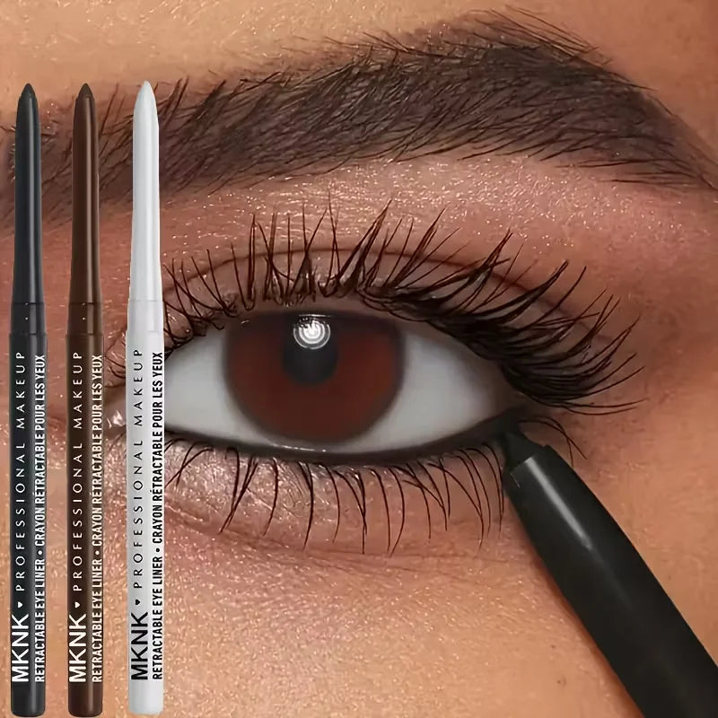 Auto Rotating Eyeliner Gel Pencil &Lip Liner,Easy to Color High Pigment Eye Makeup Pen,Waterproof Long Smudge Resistant Cosmetic