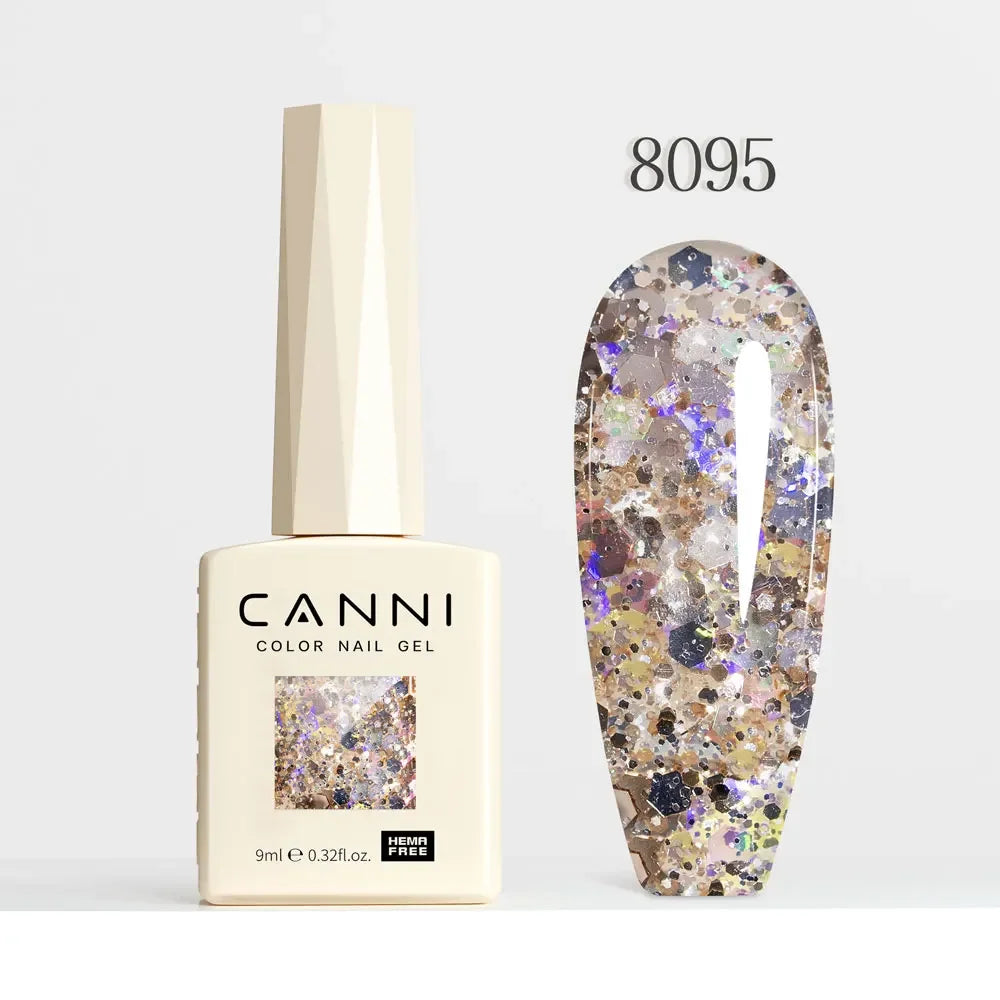 CANNI HEMA FREE TPO FREE 9ml Glitter Silver Cat Magnetic Gel Nail Polish Galaxy Diamond Full Coverage Pigmented Gel for Nail