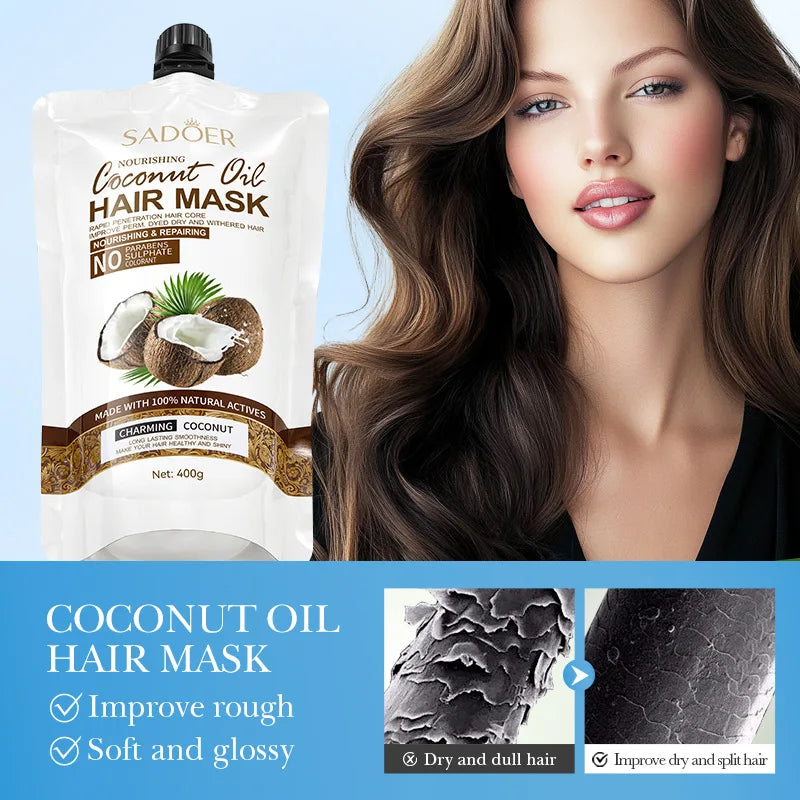 Hair Membrane Natural Repair Magical Hair Mask Prevent Dryness Split Ends Repair Damage Frizz Tangles Soft Smooth Hair Care