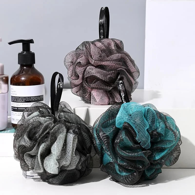 3pcs Layer Exfoliating Bath Sponges – Colorful Massage Body Scrubber Balls, Random Color, Spa & Shower Accessory