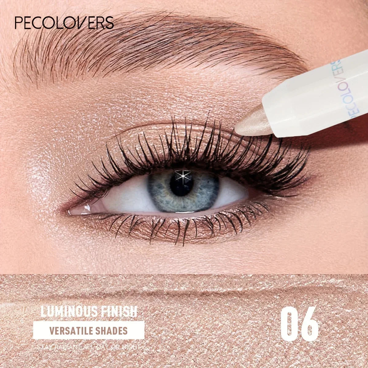 1PC Waterproof Glitter Eyeshadow Helight Pen, Natural Look, Long Lasting Eyeshadow Pencil Highlighter Stick Eyes Makeup Tools