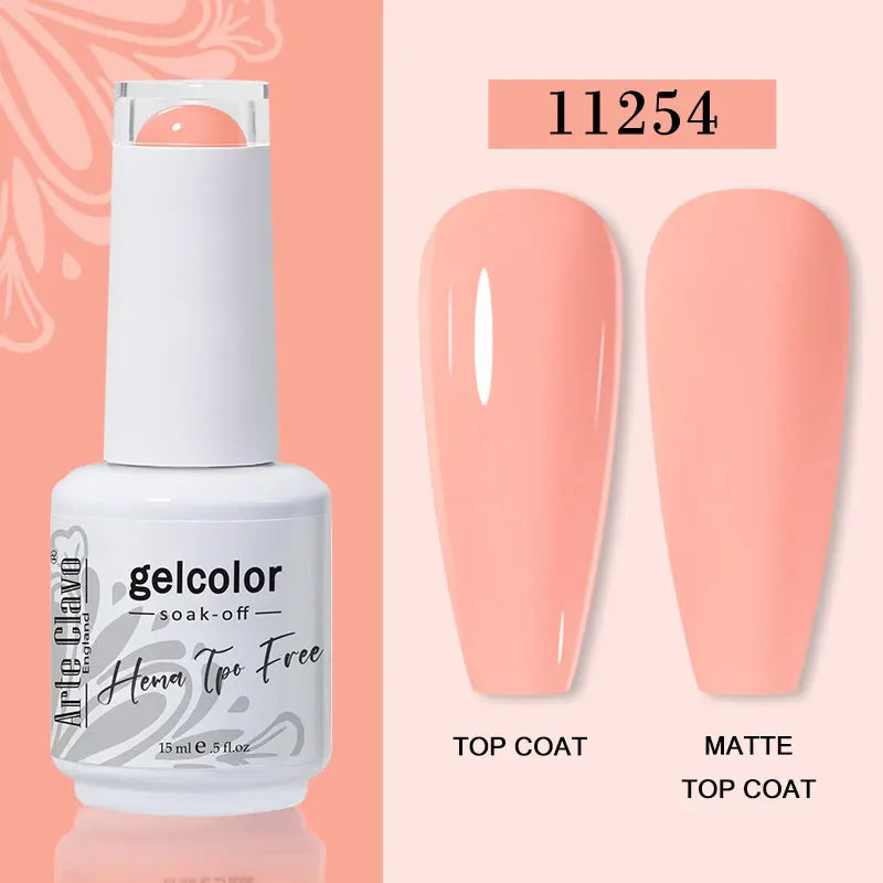 Arte Clavo 116Colors Gel Nail Polish 15ml Colorful Gel Semi Permanent Soak Off UV Gel Nail Art DIY Design Varnishe Nail Supplies