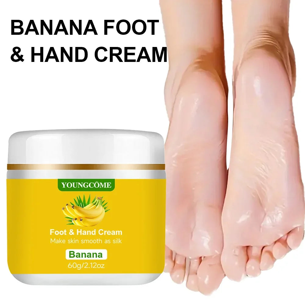  YOUNGCOME Banana Hand and Foot Care Cream Anti Drying Feet Heel Cracking Repair  Exfoliation Dead Skin Soften Moisturizing