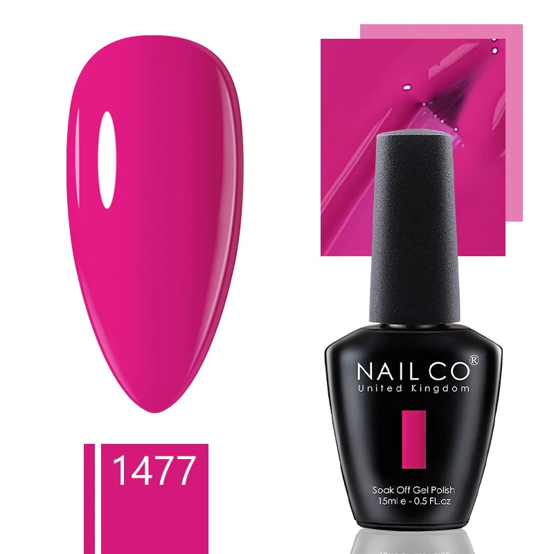 NAILCO 15ml Dark Gel Nail Polish Semi-permanent Varnish Hybrid UV Nails Art Glitter Colors Gel Polish Manicure Enamels For Nails