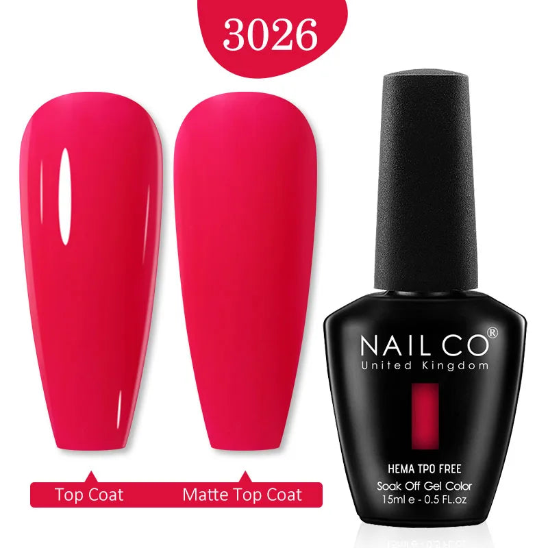 NailCO Pink Colors HEMA FREE Gel Nail Polish Nail Art Vernis Semi Permanent UV Lamp Gel Manicure for Nails Supplies Gel Polish