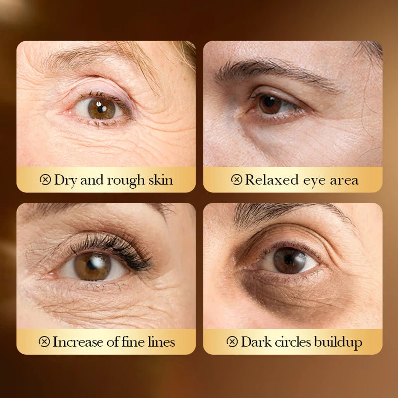 60pcs SADOER Caffeine Eye Mask Anti Dark Circles Wrinkle Moisturizing Wrinkles Anti-aging Hydrating Eyes Masks Skin Care