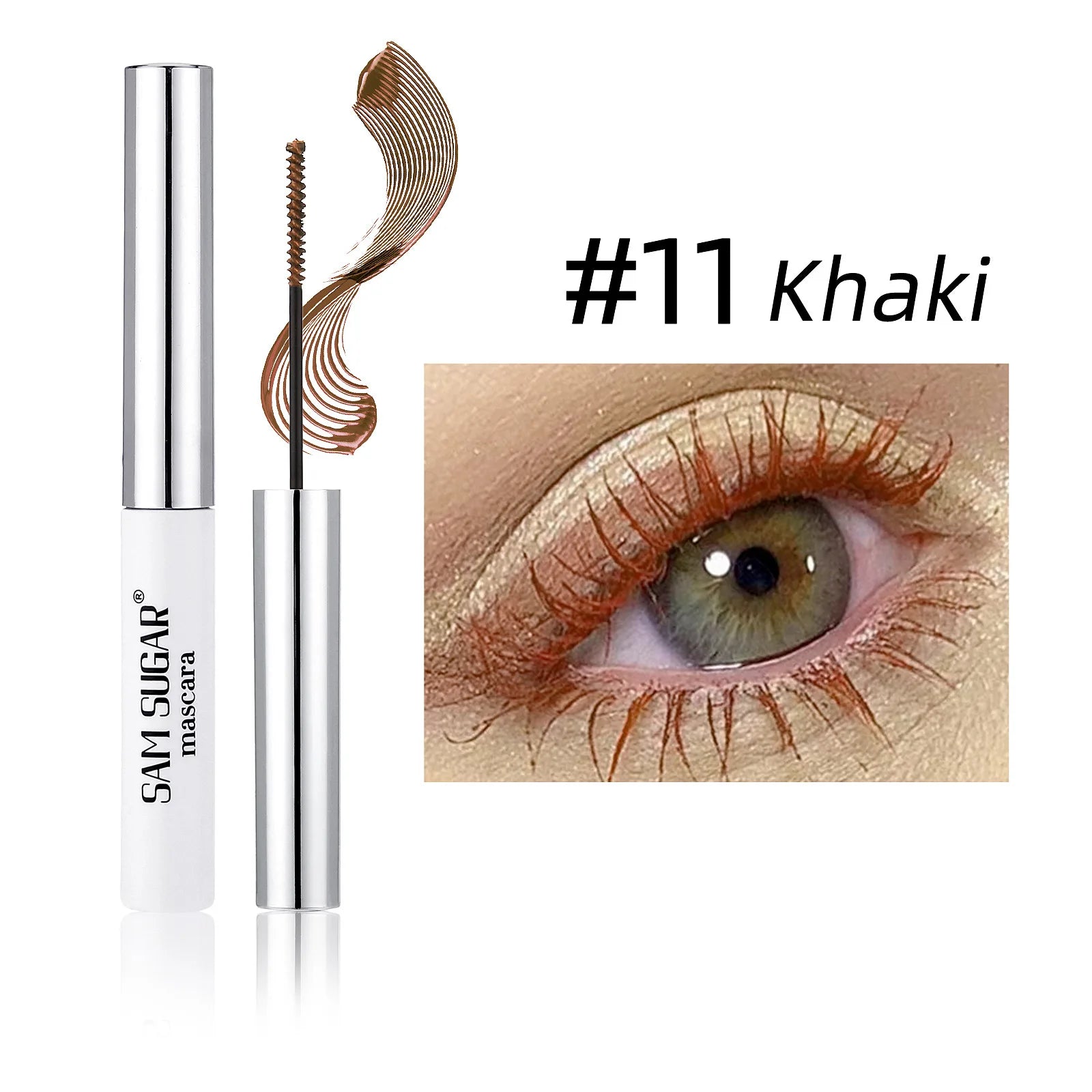 Colorful Curling Mascara Fine Brush Lengthens Eyelashes Thick Waterproof Blue Mascara Natural Eyelash Green Halloween Eye Makeup