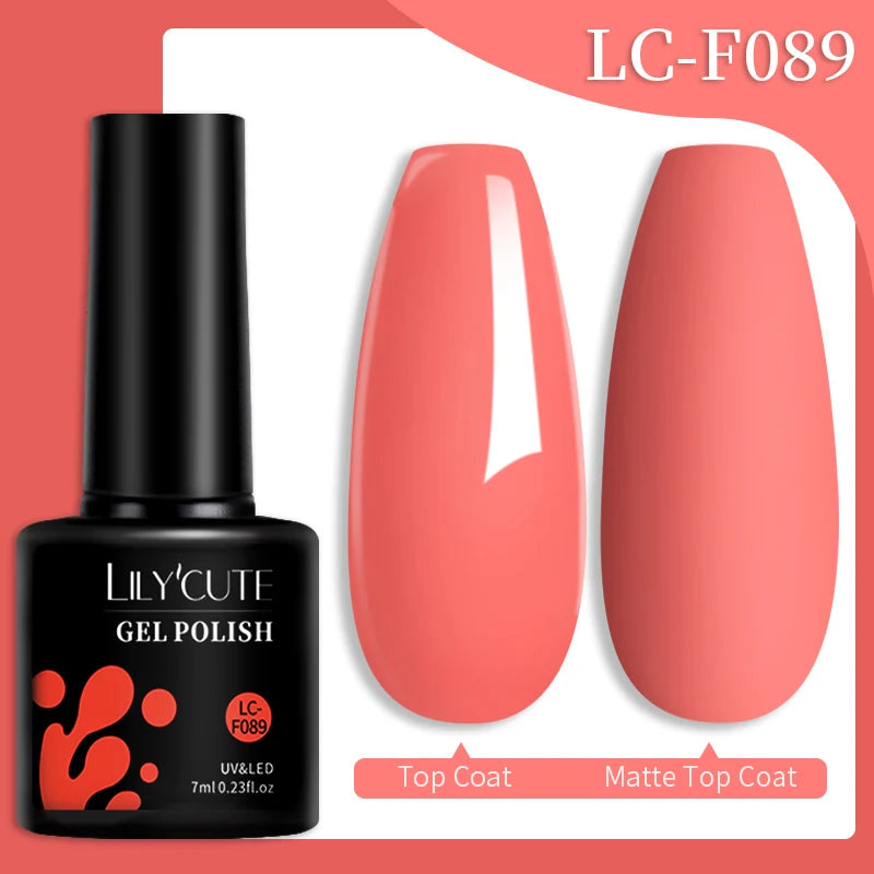 LILYCUTE 7ml Champagne Rose Gold Glitter Gel Nail Polish Colorful Sparking Long Lasting Manicure Soak Off Nails Art Gel Varnish