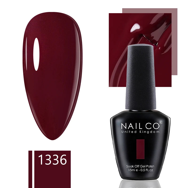 NAILCO 15ml Dark Gel Nail Polish Semi-permanent Varnish Hybrid UV Nails Art Glitter Colors Gel Polish Manicure Enamels For Nails