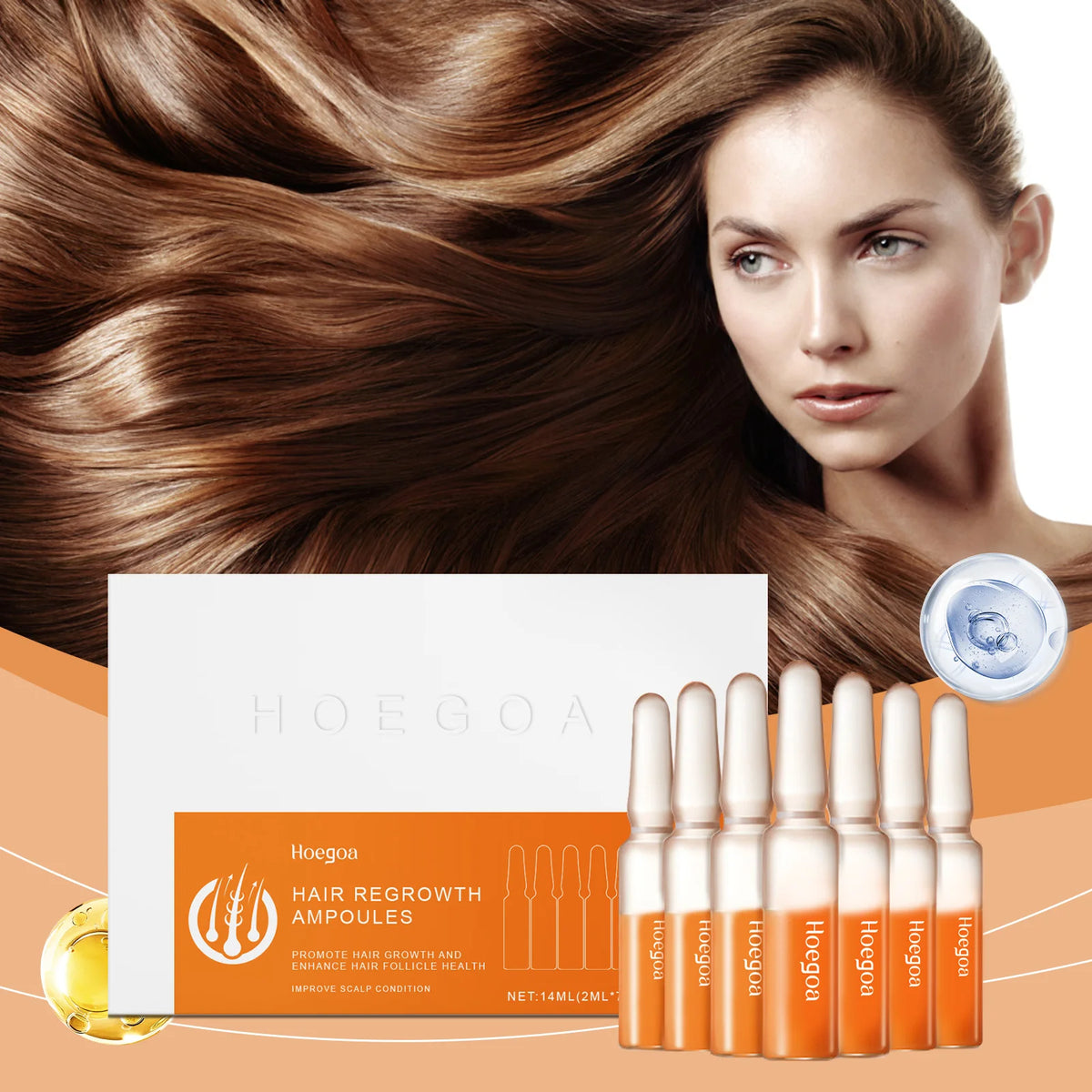 Hair Growth Serum Ampoules - Nourishing Scalp Serum for Promoting Hair Growth, Enhancing Follicle Health and Nutritive Care