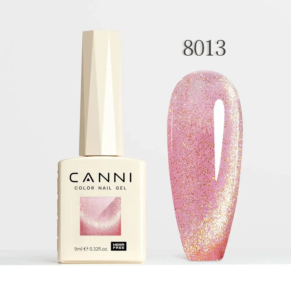 CANNI HEMA TPO FREE Gel Nail Polish Galaxy Cat Eye Gel Magnet Glitter Diamond Sparkle Gorgeous Color Soak Off UV LED Gel Lacquer