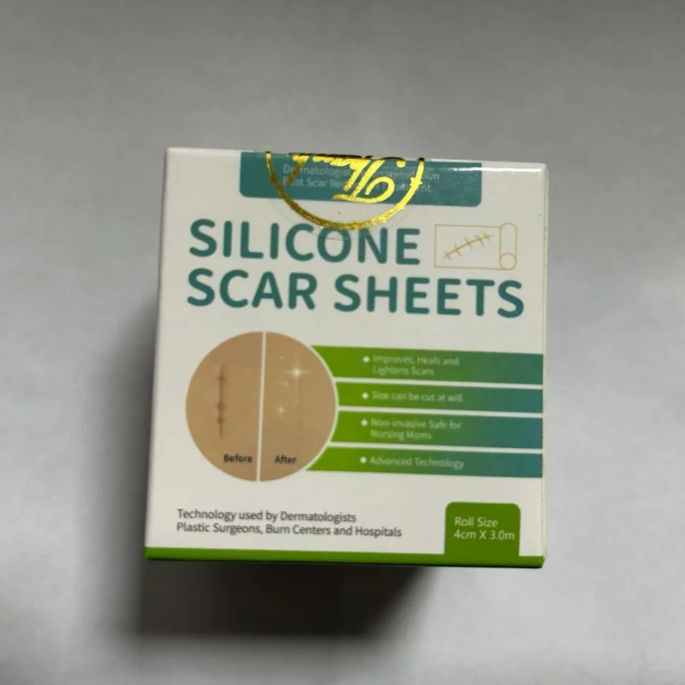 1 Roll = 4cm X 3m Silicone Scar Sheets Self-Adhesive Scar Cover Tape Reusable and Effective Skin Care Strips