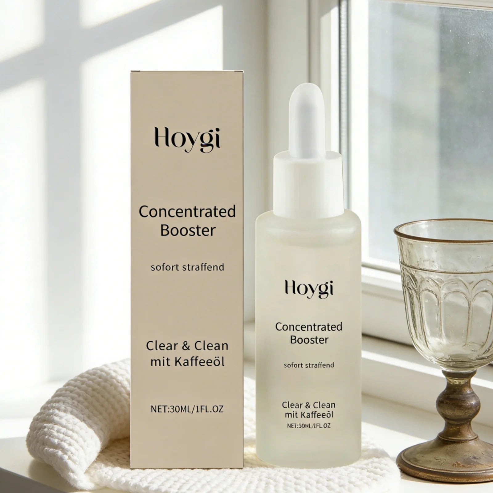 Hoygi Concentrated Booster Serum Intensive Moisturizing Glowing Skin Boosters Brighten Skin Tone Nourished Coffee Oil Face Serum
