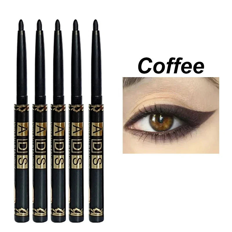 1/2/5/12pcs Waterproof & Sweat-Proof Black Eyeliner Pencil Eye Liner Gel Pen Long-Lasting Anti-smudging for Bold Eye Makeup