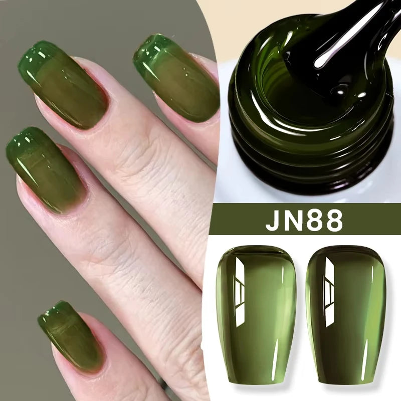 BORN PRETTY 10ml Translucent Color Gel Polish Jelly Nude Autumn Jelly Amber Semi Permanent UV Gel Nail Art Soak Off Gel Varnish