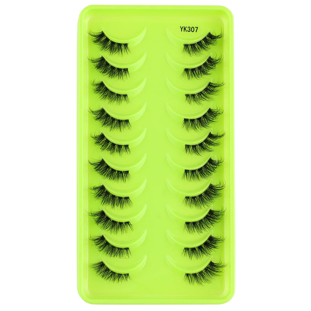 New Half Eyelashes 3/10 Pairs Half Lashes Natural 3D Cat Eye Lashes Clear Stem False Eyelash Extension Makeup Faux Cils Maquiage