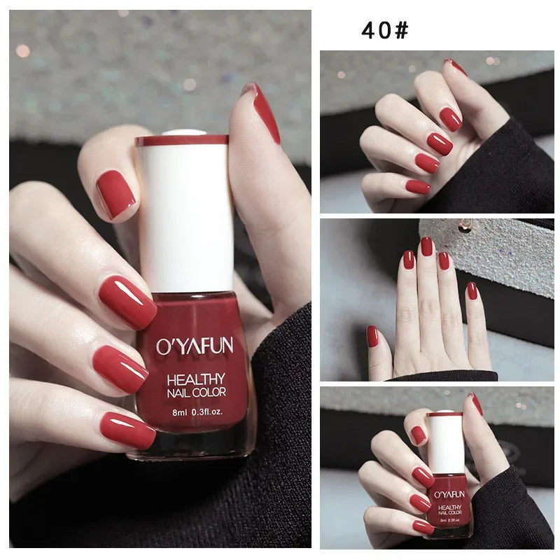 Matte Waterproof No-bake Nail Polish Nail Art Tearable Quick Dry Normal Without Lamp Nail Polish Glitter Sequins UV Varnish