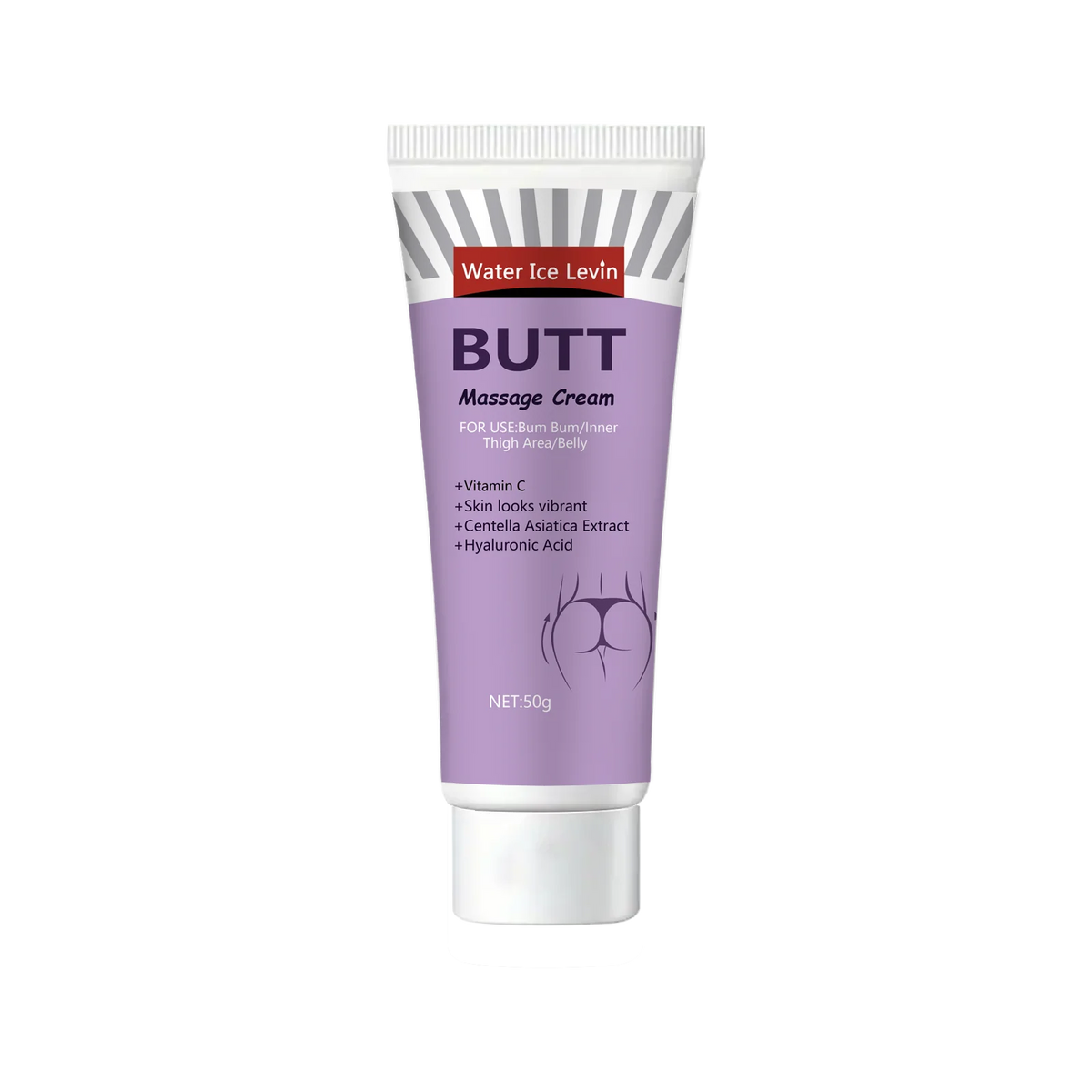 Hip cream with glycerin, vitamin C and hyaluronic acid for all skin types