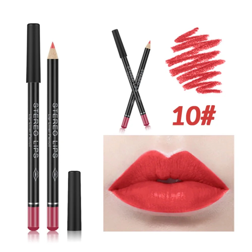 Luxury Long-Lasting Matte Lip Liner Plumping Lip Perfect Outline Filling Makeup Lipliner Waterproof Smooth Lipstick Pencil