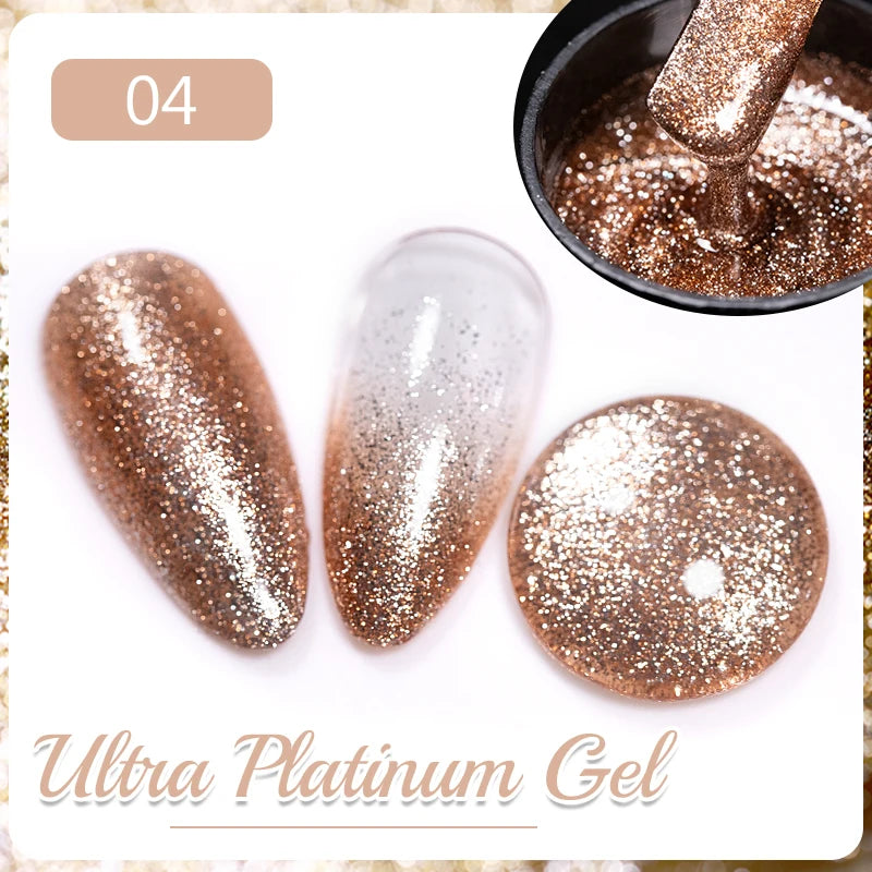 7.5ML Green Crystal Cat Magnetic Gel Nail Polish Shiny Green Glitter Cat Eye Gel For Manicure Soak Off UV Nail Art Varnish