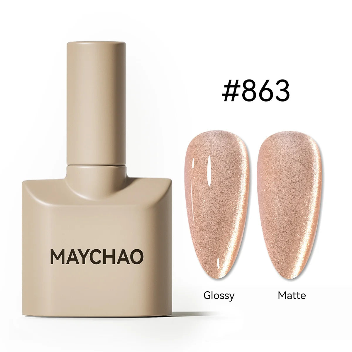 MAYCHAO 5 In 1 Cat Eye Gel Polish Magnetic Cat Nail Gel One-step Gel Polish Nail Art Varnish Multi-use Nail Polish UV LED Gel