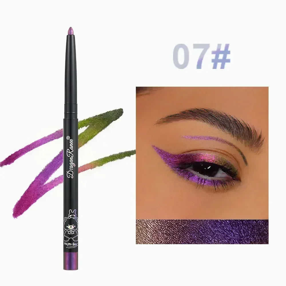 Multi Chrome Eye Liner Pen Lasting Shiny Metallic Eyeshadow Lying Silkworm Green Purple Makeup Pigment Glitter Aurora Eyeliner