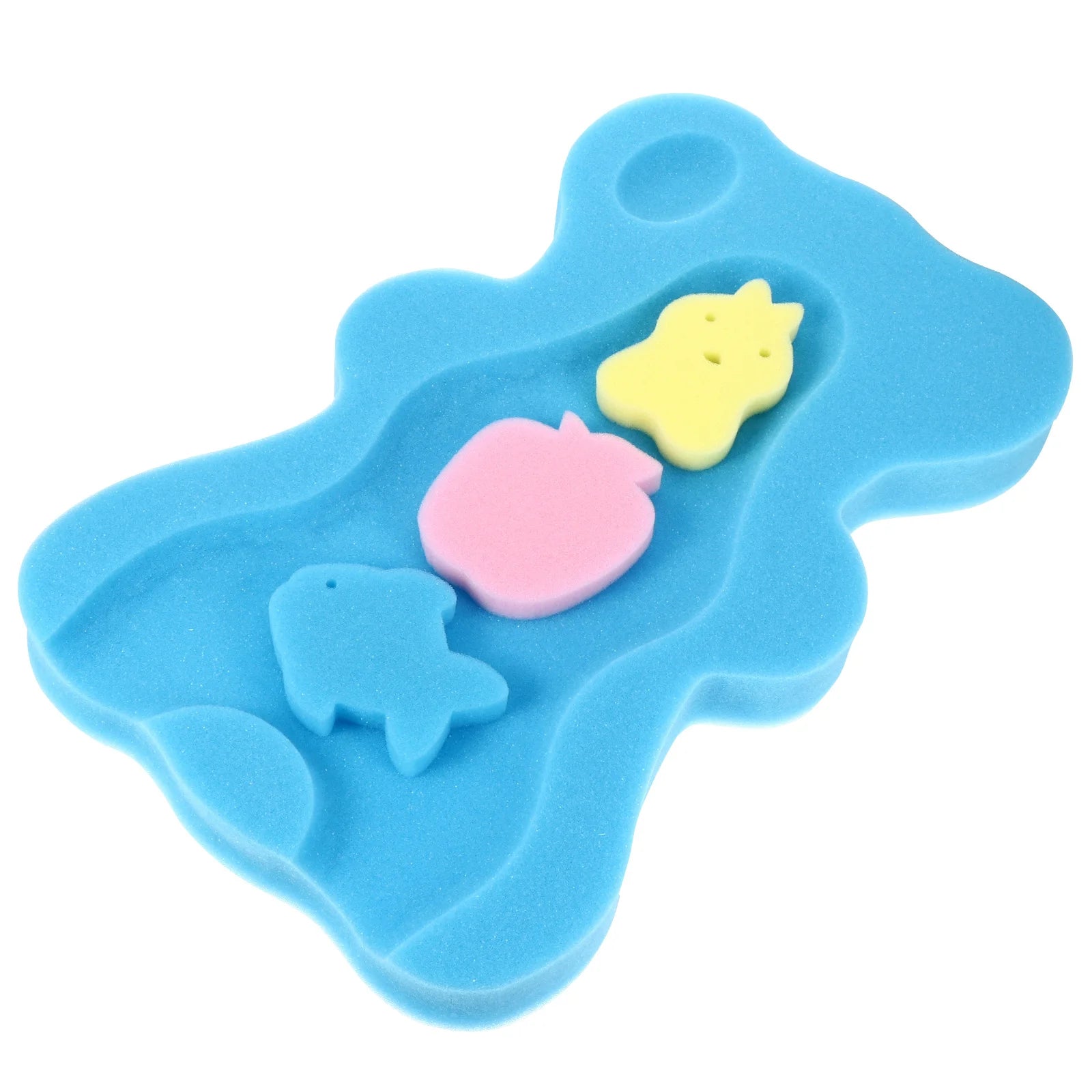 Thick Sponge Baby Bath Mat Infant Bath Cushion Quick Drying Skid Proof Bathing Mat Bath Sponge Newborn Support Mother Kids Baby