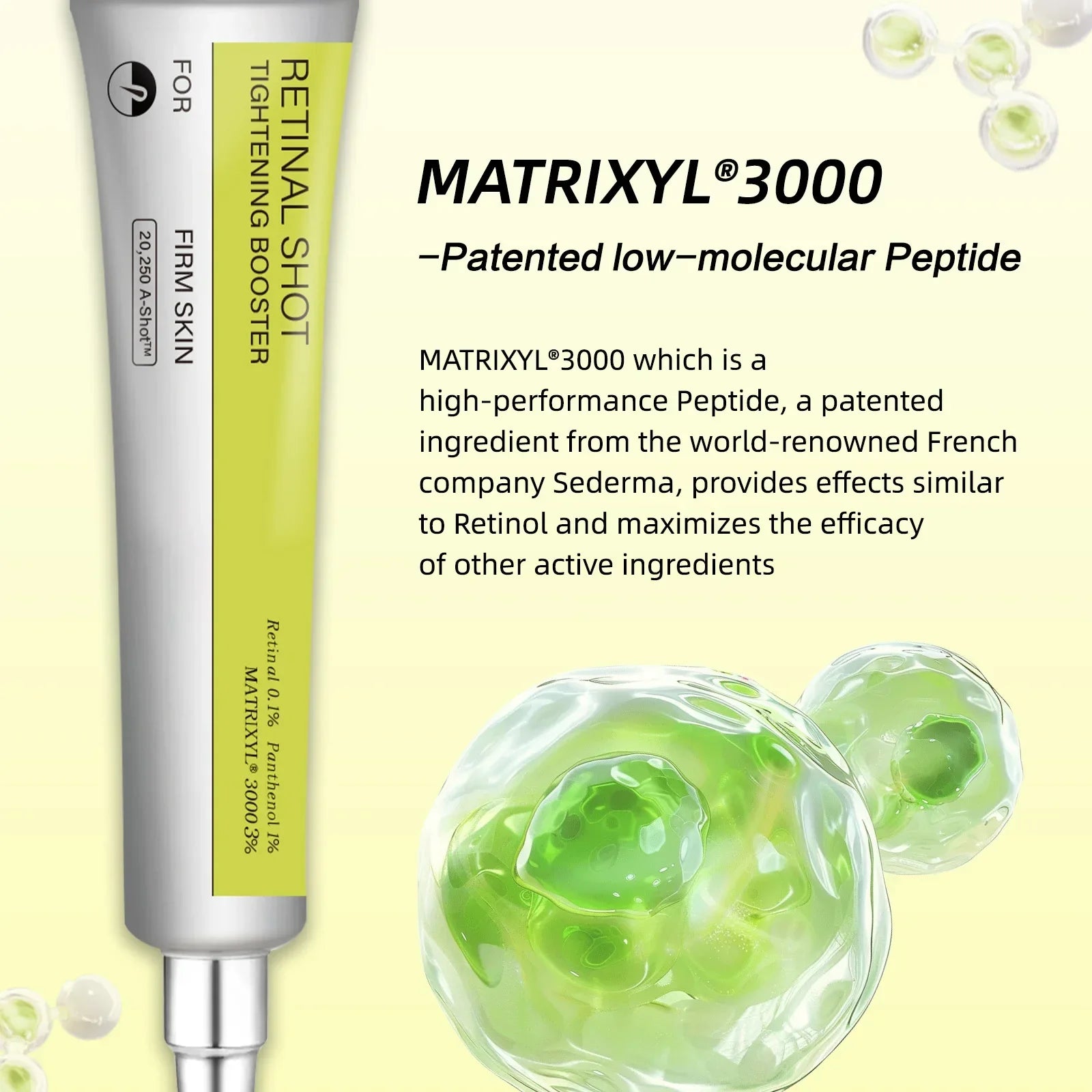 Retinol Vitamin C Hydrating Shot Tightening Booster Face Cream Eye Serum Lightening Dark Circles Firming Moisturizer