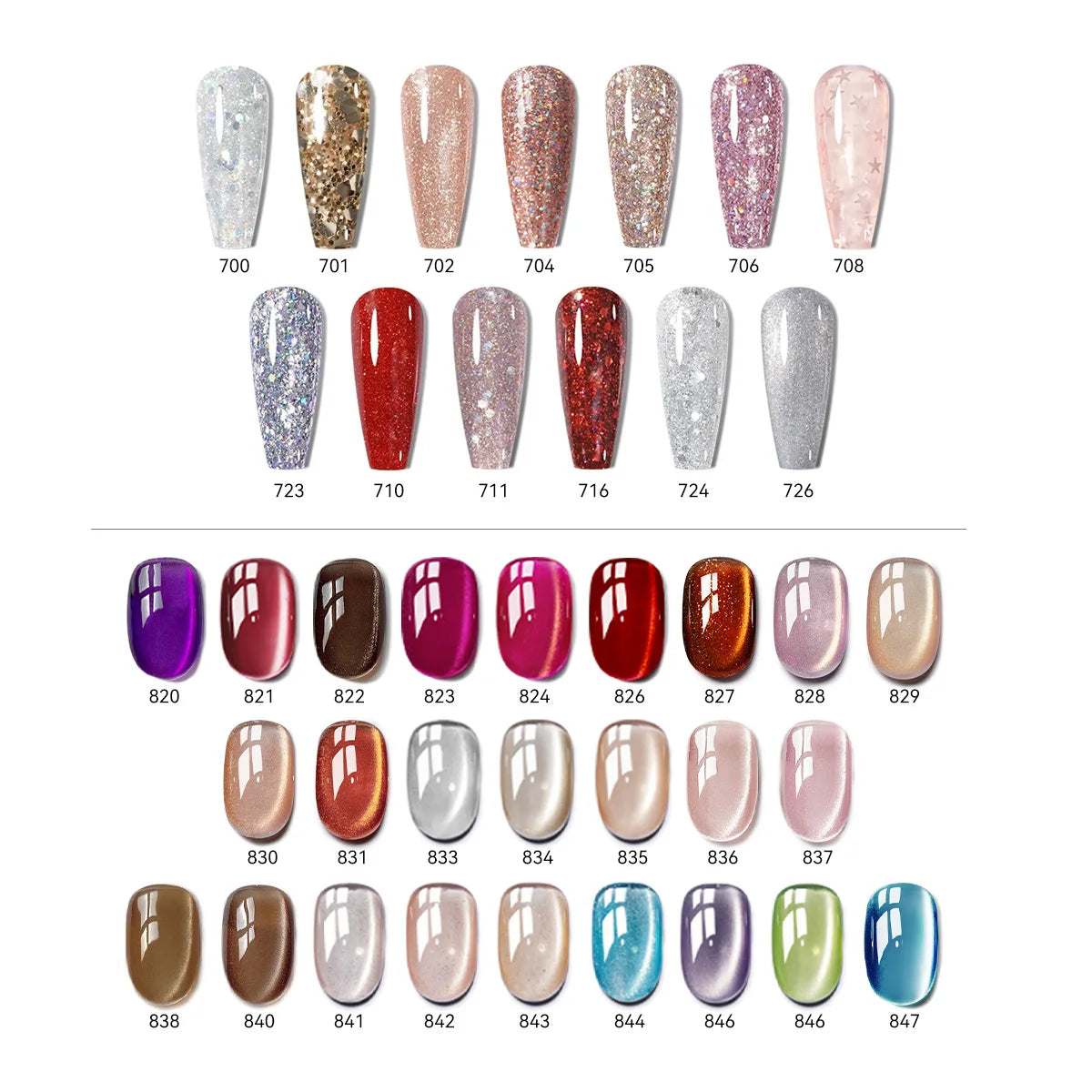 MAYCHAO Glitter Gel Nail Polish 7.3ml Semi-permanent Sequins Shiny Gel Base Top Coat Soak Off UV LED Varnish Nail Art Decoration