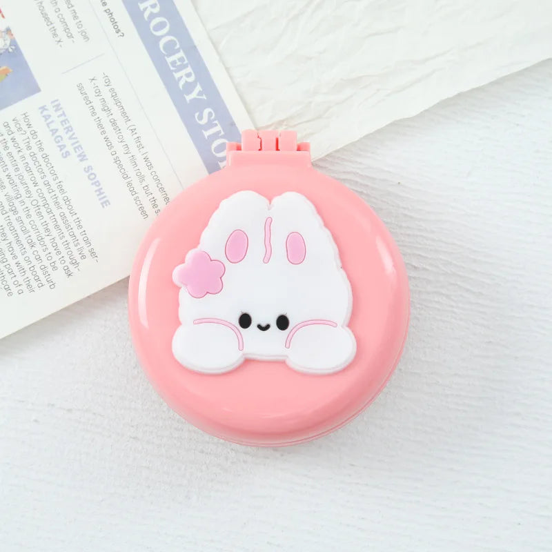 Girls Cute Kawaii Animal Fruit Portable Comb with Mirror Princess Air Cushion Massage Makeup Hair Brush for Baby Kids Stuff