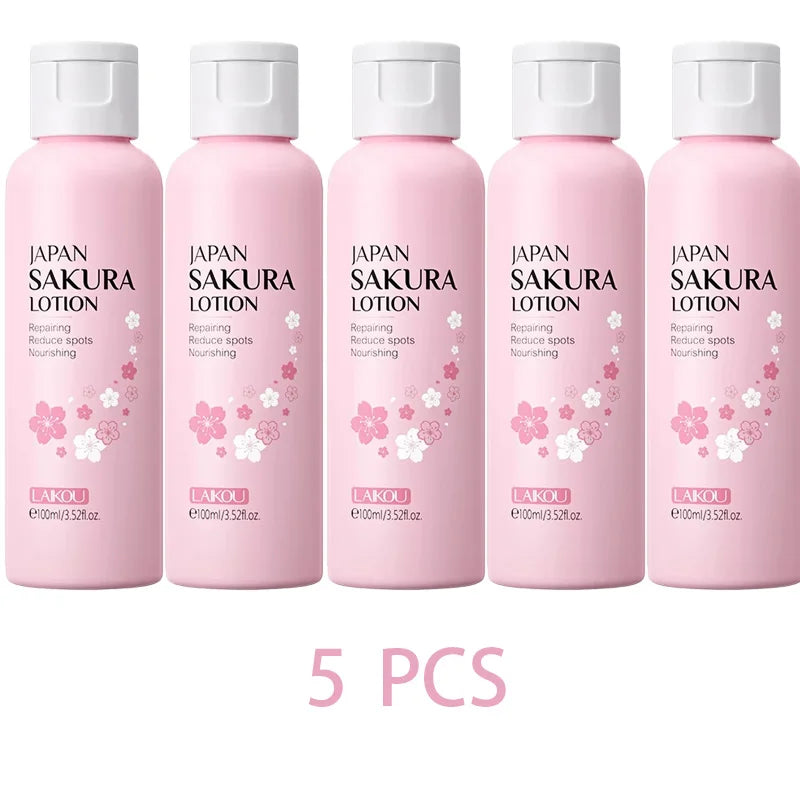 LAIKOU Sakura Face Lotion Moisturizing Essence  Shrink Pores Repairing  Improve Skin Elasticity  100ML
