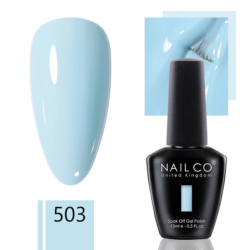NAILCO 15ml Dark Gel Nail Polish Semi-permanent Varnish Hybrid UV Nails Art Glitter Colors Gel Polish Manicure Enamels For Nails