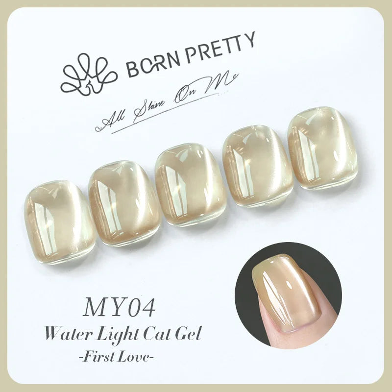 BORN PRETTY 10ml Fruit Green Purple Cat Magnetic Gel Nail Polish 2025 New Whitening Guava Grape Glass Bead Nail Varnish Supplies