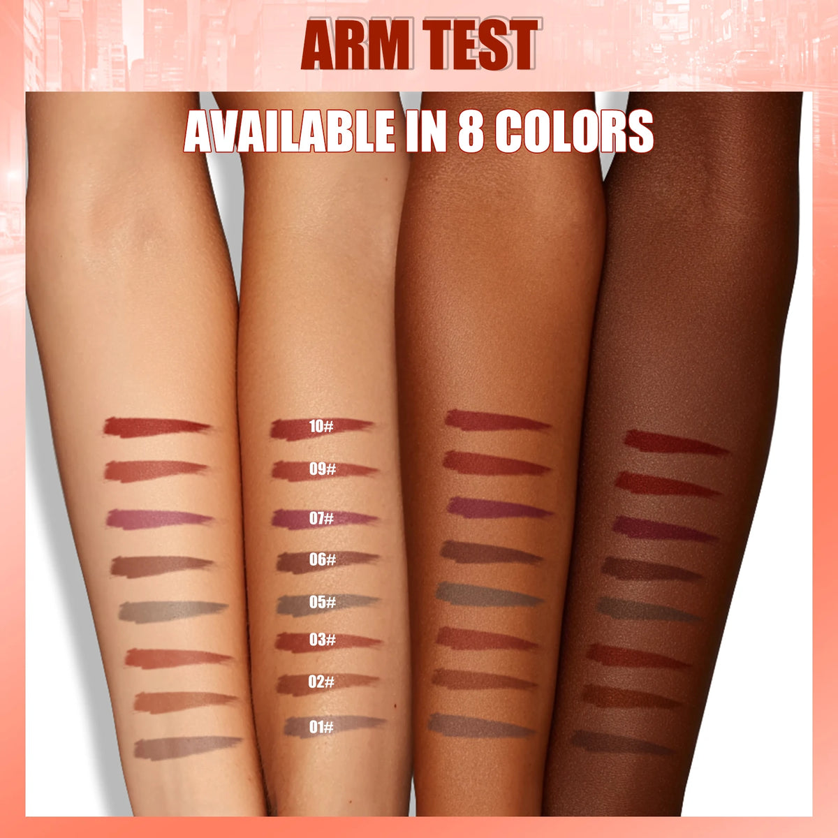 Longwear Liquid Lip Liner Waterproof, 24 Hour Long Lasting Lip Liner Stain Marker Pen, 2-in-1 Matte Semi Permanent Lipliner