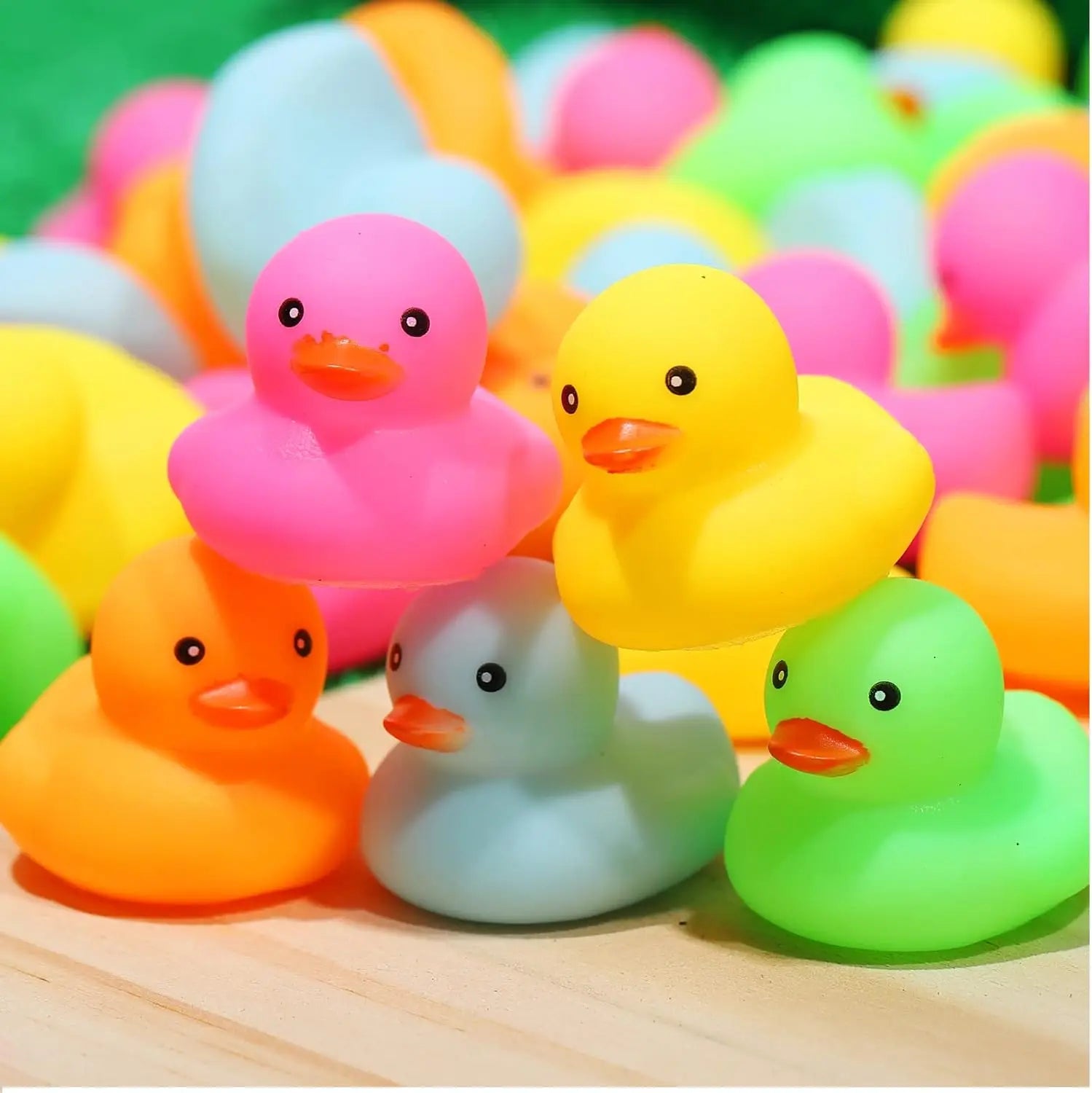 12/24/36/72 Pack Multicolor Mini Rubber Ducks Yellow Rubber Duck Toy Rubber Tub Squeak and Float Ducks