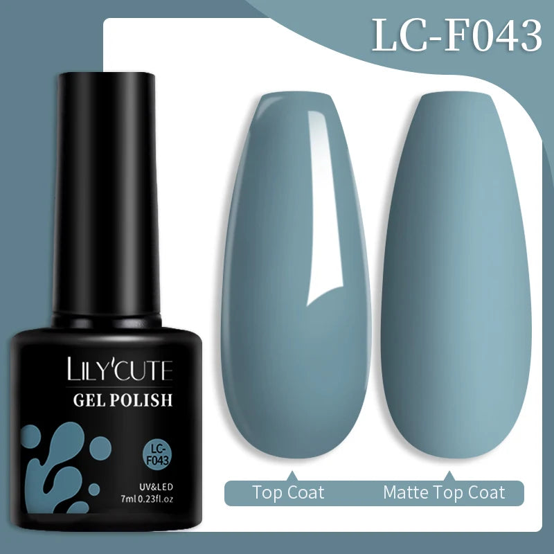 LILYCUTE 7ML Jelly Amber Gel Nail Polish Brown Crystal Translucent Dull Color Nail Art Gel Semi Permanent UV Gel Polish Varnish