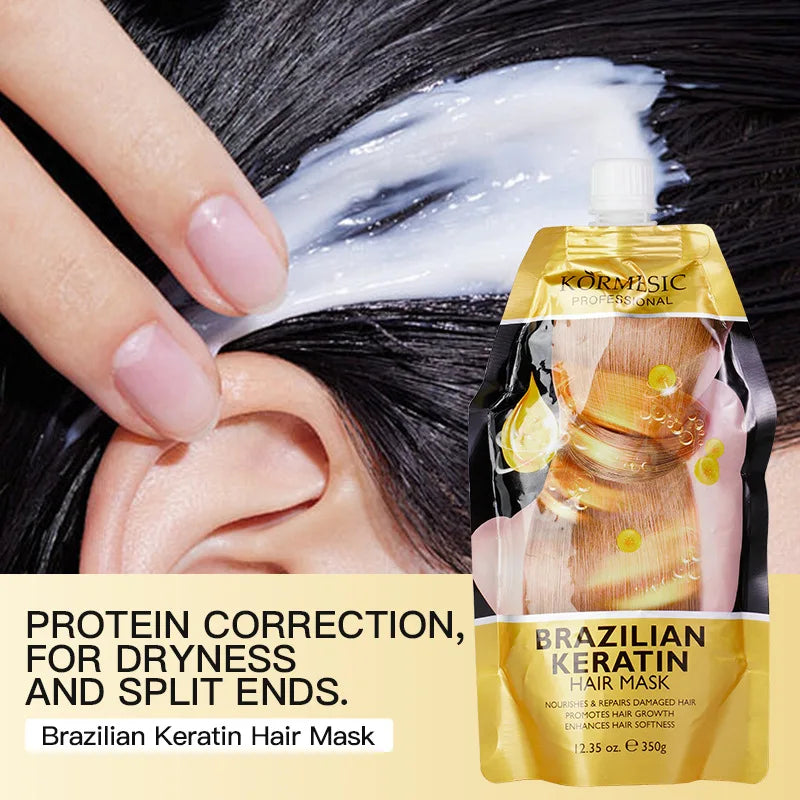 Collagen deep nourishing hair mask repair, hot dyeing, dryness, frizz, smoothness, brightening hair conditioner hair mask