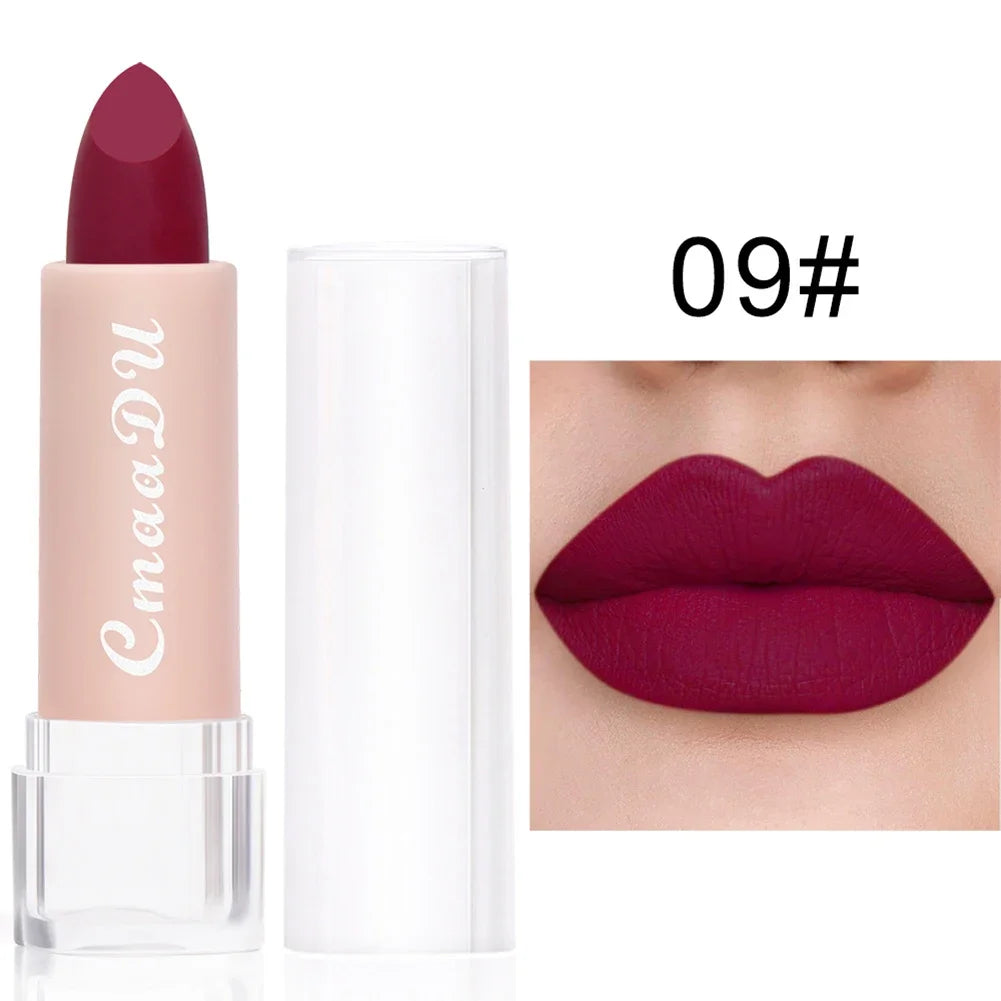 Matte Lipstick Bean Paste Pink Color Lips Makeup Waterproof Long Lasting Cosmetic Moisturizer Lip Stick 15 Color Daily Make Up