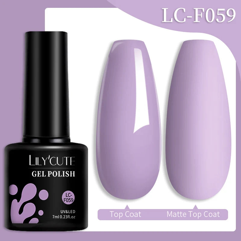 LILYCUTE 7ml Champagne Rose Gold Glitter Gel Nail Polish Colorful Sparking Long Lasting Manicure Soak Off Nails Art Gel Varnish