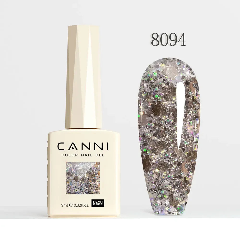 CANNI HEMA TPO FREE Gel Nail Polish Galaxy Cat Eye Gel Magnet Glitter Diamond Sparkle Gorgeous Color Soak Off UV LED Gel Lacquer