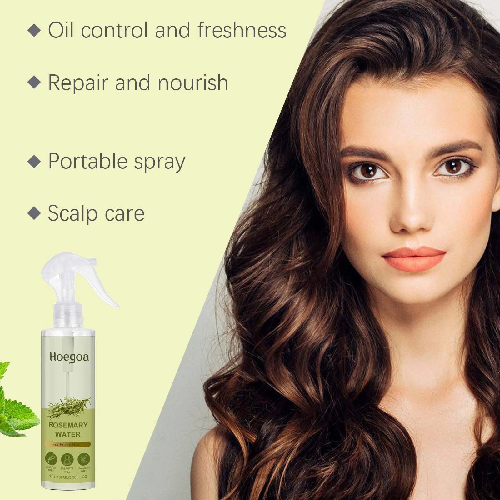 Hair Conditioner Spray Rosemary Smooth Lightweight Moisturizing Soft Fragrance Retention Toughness Damage Hair Repair Solution