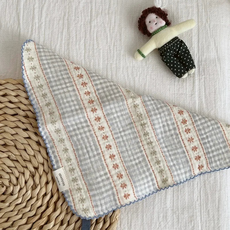 Korean Baby Wiping Face Towel Pure Cotton Floral Yarn Square Saliva Towels Infant Soft Handkerchief Newborn Kids Hand Washcloth