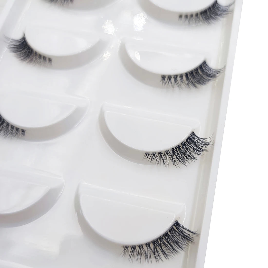 Transparent 3D Mink Eyelashes, Natural Clear False Eye Lashes, Soft Invisible Eyelash, Wispy Makeup Faux Cils, H13 X08, 5 Pairs